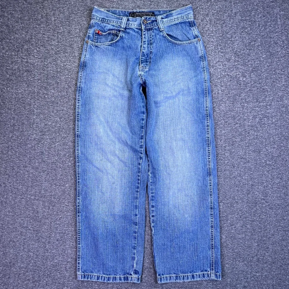 VTG Southpole Jeans Men 29x29 Red Tab 3180 Y2K Streetwear Baggy Relaxed Straight